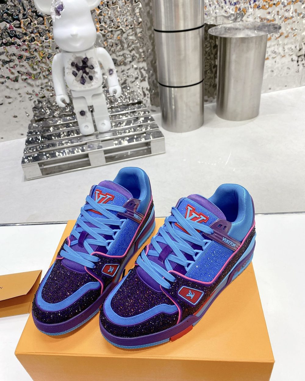 Louis Vuitton Women's LV Trainers Blue For Women LV