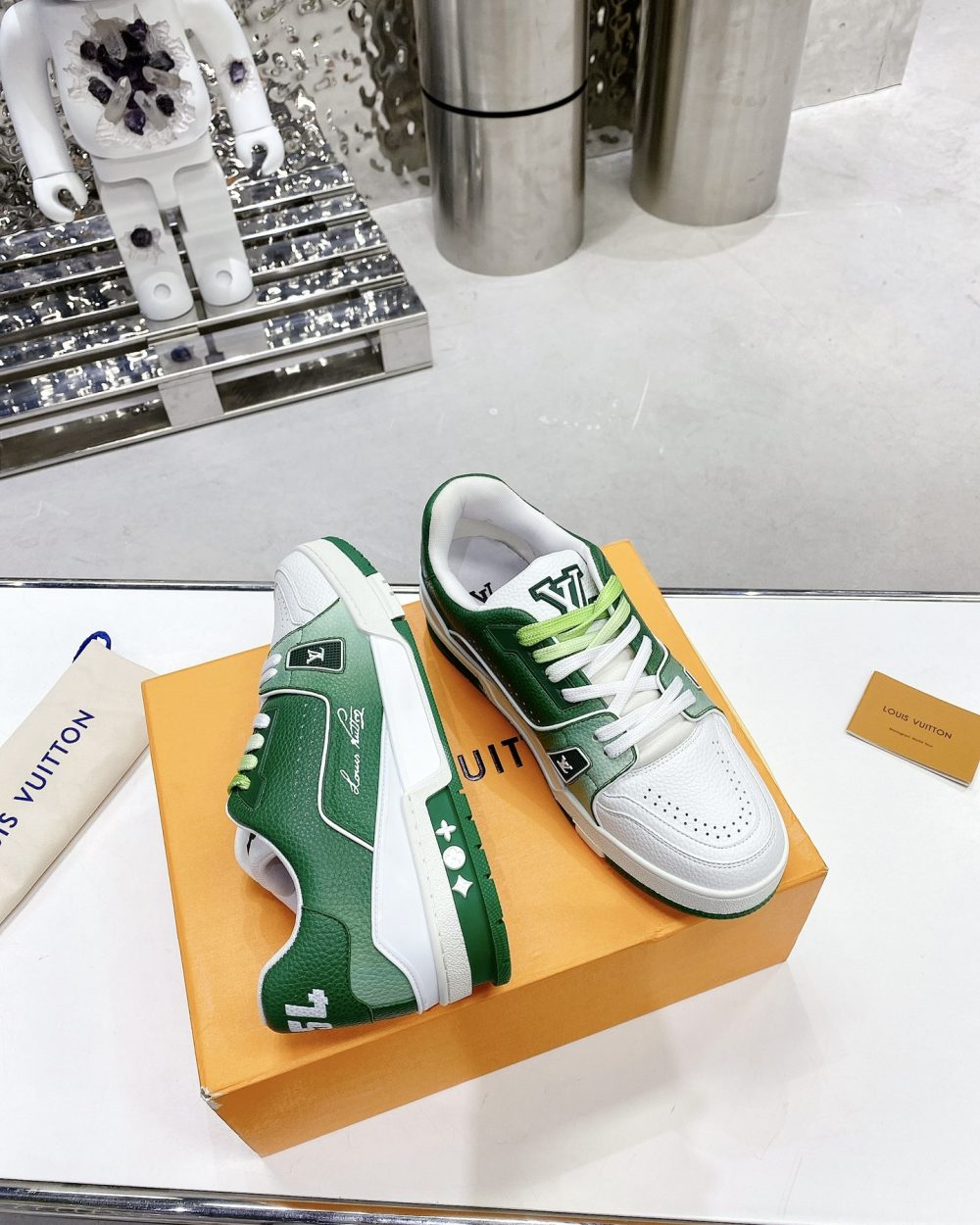 Louis Vuitton Women's LV Trainers Green For Women LV