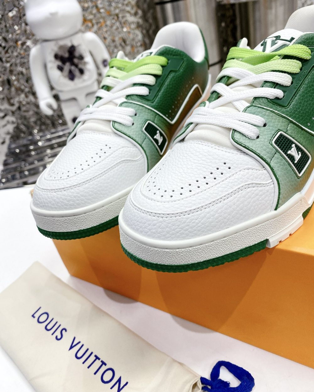 Louis Vuitton Women's LV Trainers Green For Women LV
