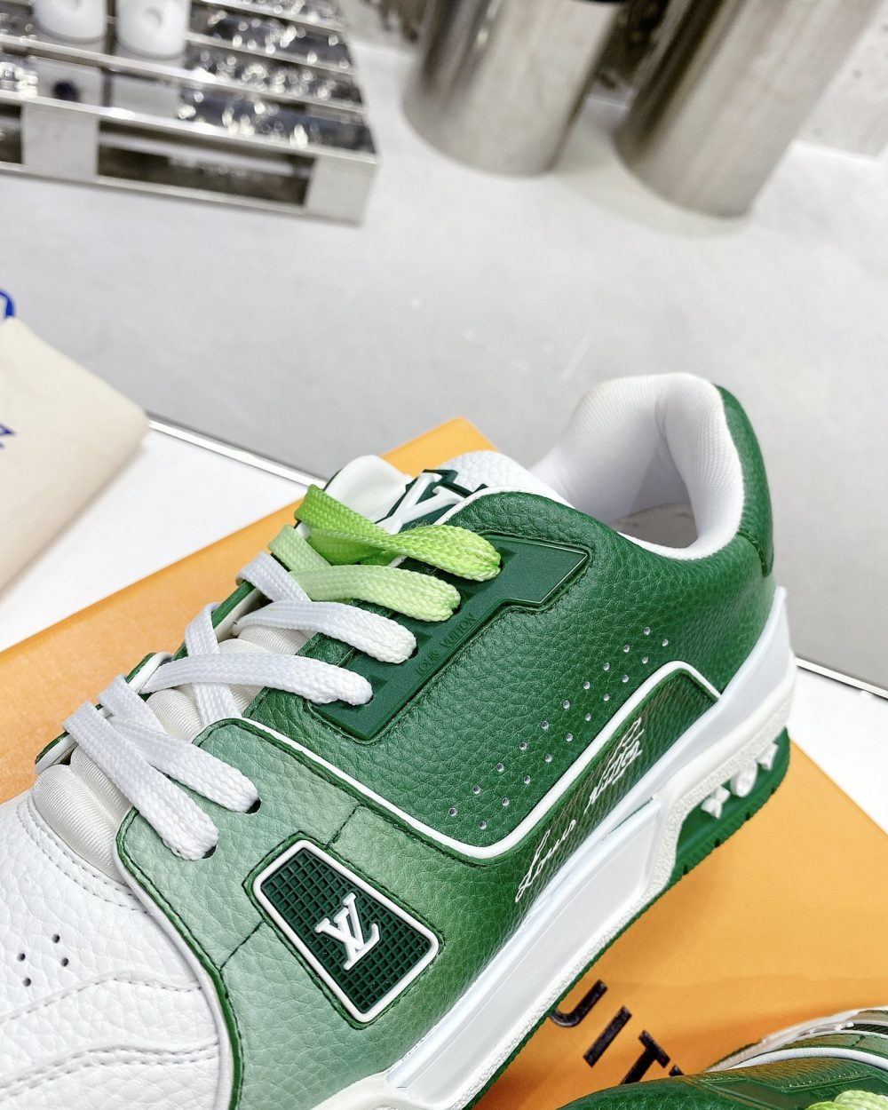 Louis Vuitton Women's LV Trainers Green For Women LV