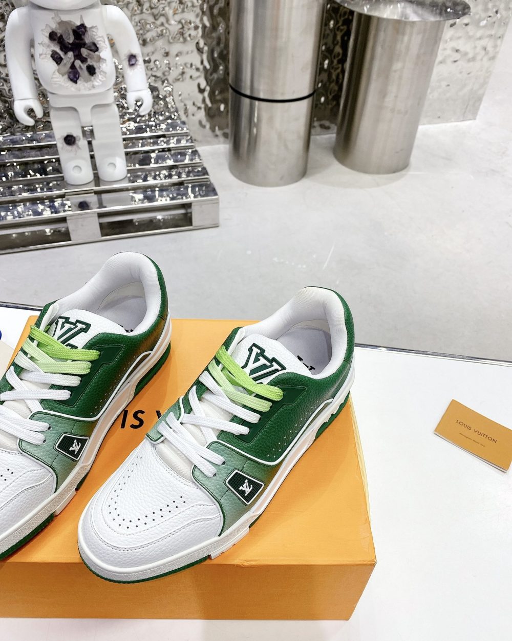 Louis Vuitton Women's LV Trainers Green For Women LV