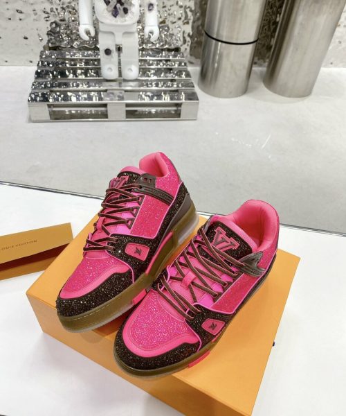 Louis Vuitton Women's LV Trainers Pink For Women LV