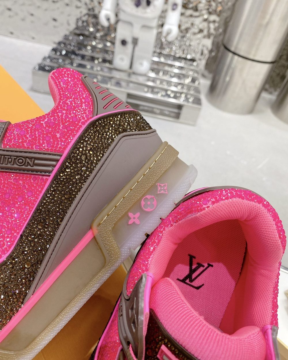 Louis Vuitton Women's LV Trainers Pink For Women LV