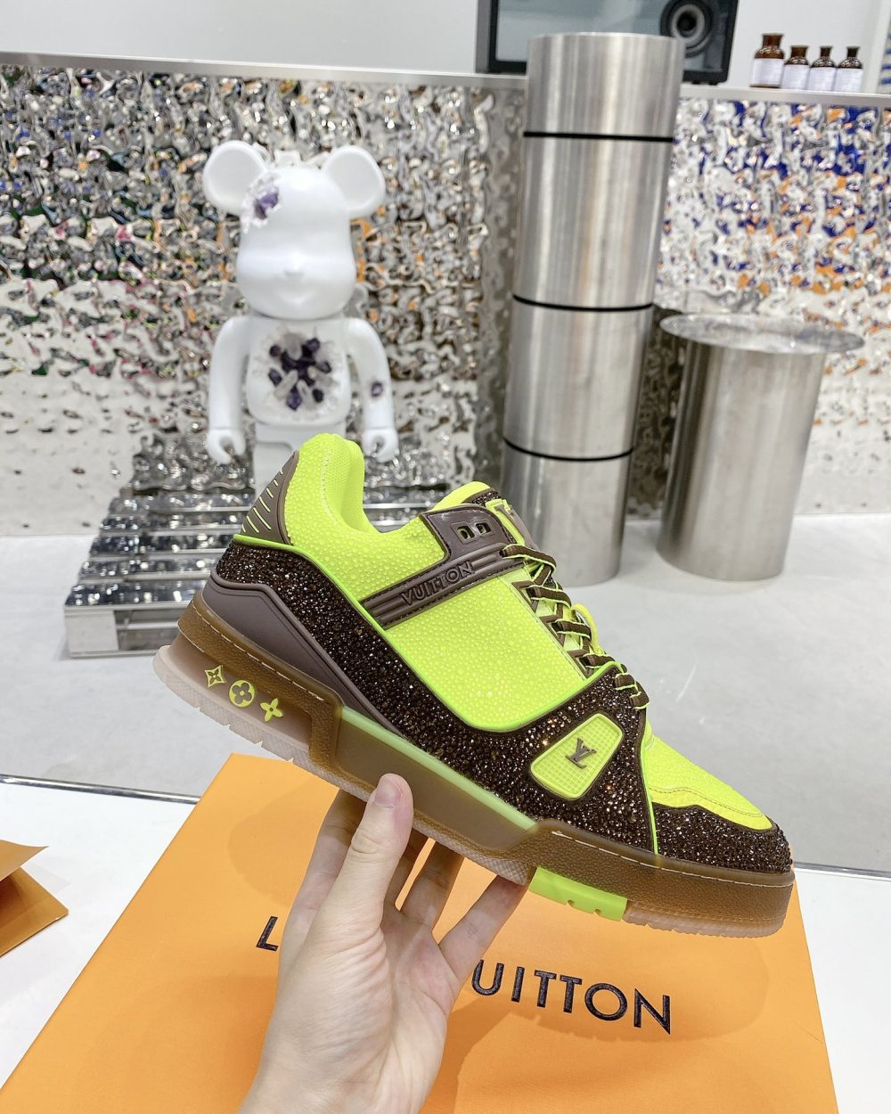 Louis Vuitton Women's LV Trainers Yellow For Women LV