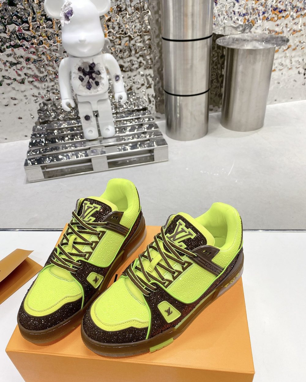 Louis Vuitton Women's LV Trainers Yellow For Women LV