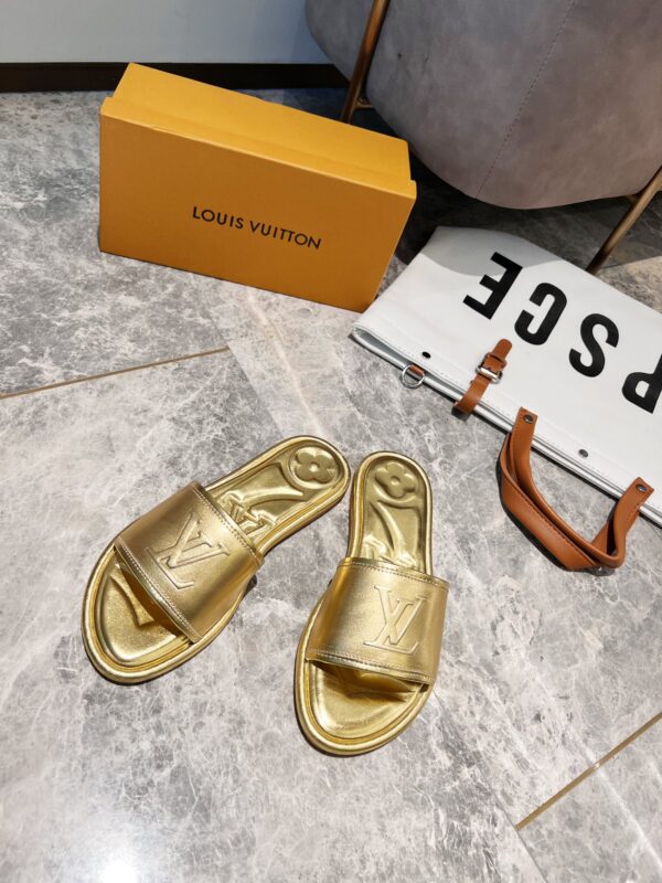 Louis Vuitton Women's Magnetic Flat Mule Gold For Women LV