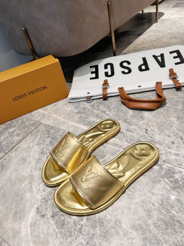 Louis Vuitton Women's Magnetic Flat Mule Gold For Women LV