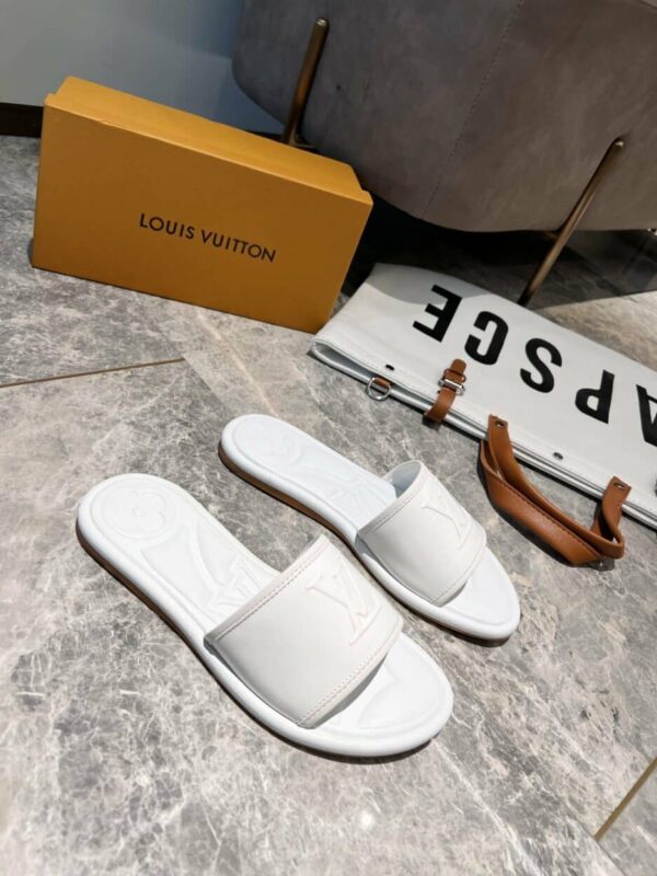 Louis Vuitton Women's Magnetic Flat Mule White For Women LV