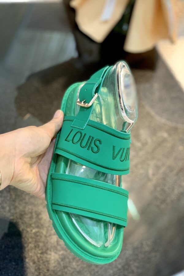 Louis Vuitton Women's Paseo flat Comfort Sandal Green For Women LV