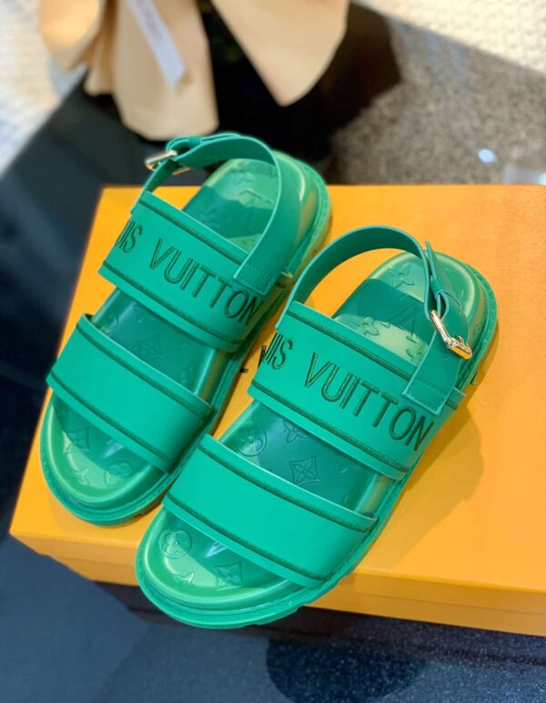 Louis Vuitton Women's Paseo flat Comfort Sandal Green For Women LV