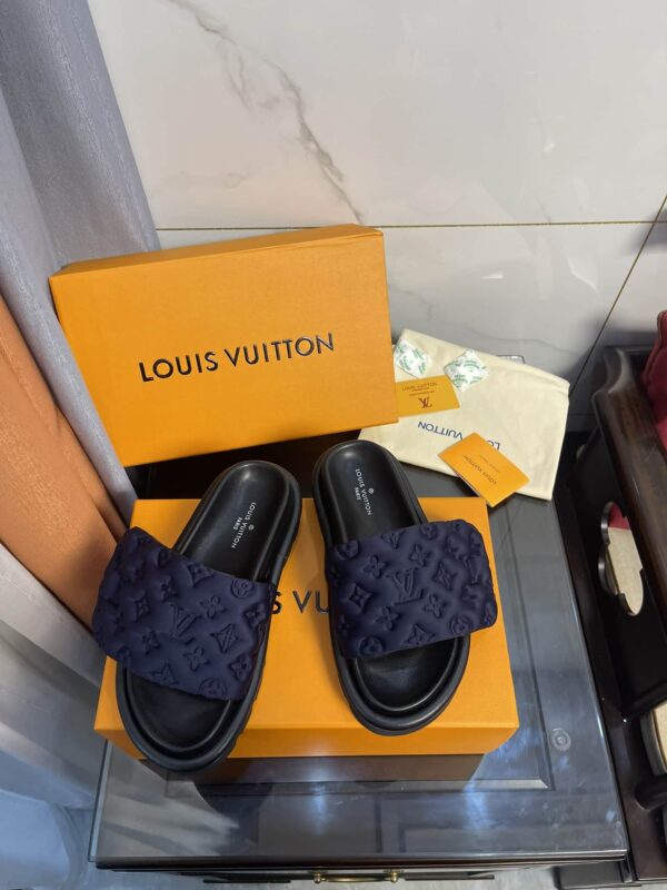 Louis Vuitton Women's Pool Pillow Comfort Mule Dark Blue For Women LV