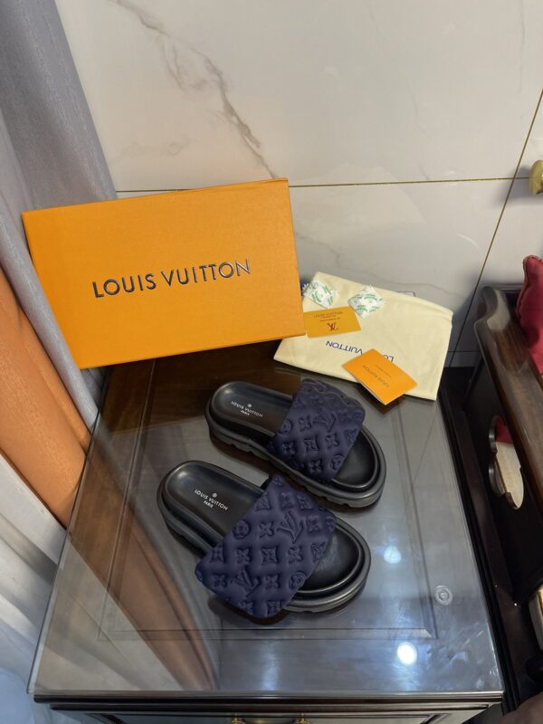 Louis Vuitton Women's Pool Pillow Comfort Mule Dark Blue For Women LV
