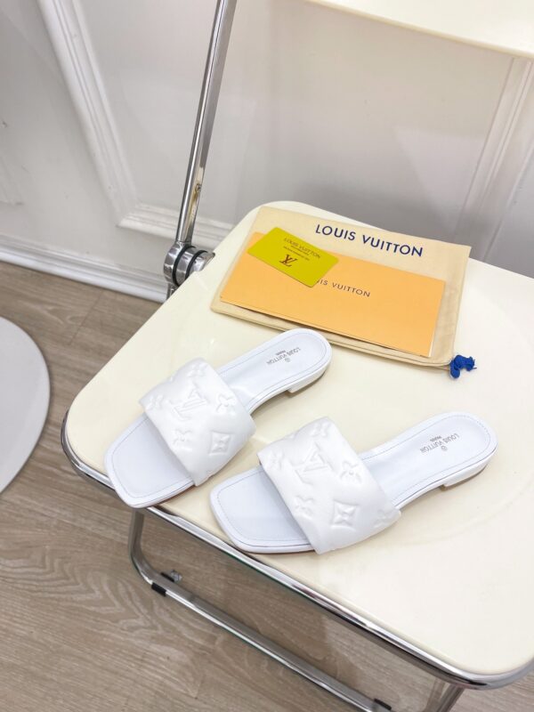 Louis Vuitton Women's Revival Flat Mule White For Women LV 1A9P4P