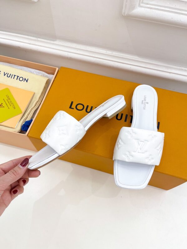 Louis Vuitton Women's Revival Flat Mule White For Women LV 1A9P4P