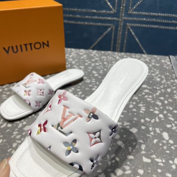 Louis Vuitton Women's Revival Flat Mule White For Women LV 1AAORE