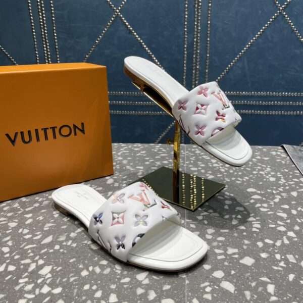 Louis Vuitton Women's Revival Flat Mule White For Women LV 1AAORE