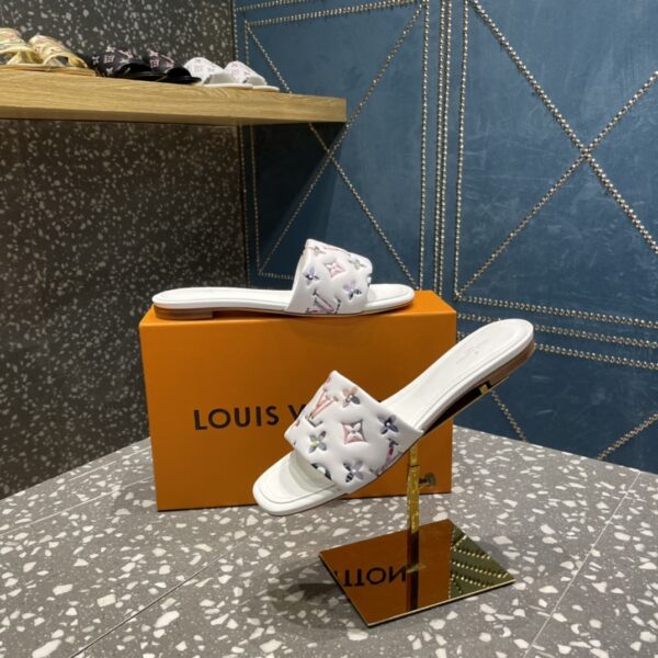Louis Vuitton Women's Revival Flat Mule White For Women LV 1AAORE