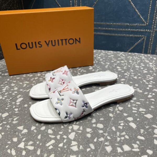 Louis Vuitton Women's Revival Flat Mule White For Women LV 1AAORE
