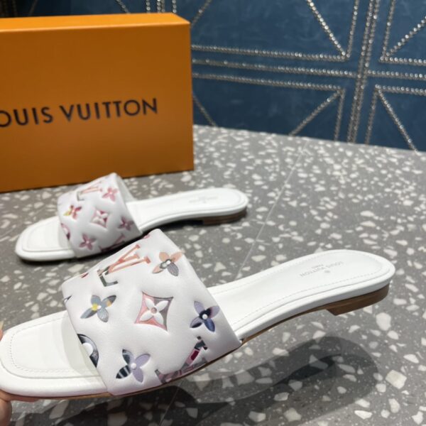 Louis Vuitton Women's Revival Flat Mule White For Women LV 1AAORE