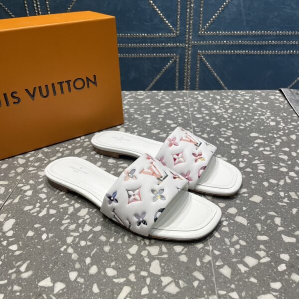 Louis Vuitton Women's Revival Flat Mule White For Women LV 1AAORE