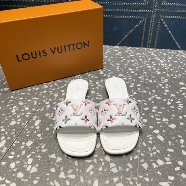Louis Vuitton Women's Revival Flat Mule White For Women LV 1AAORE