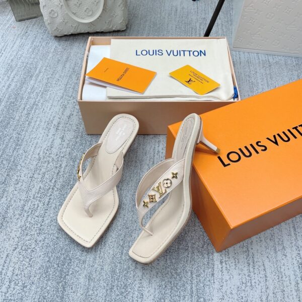 Louis Vuitton Women's Signature Thong Beige For Women LV