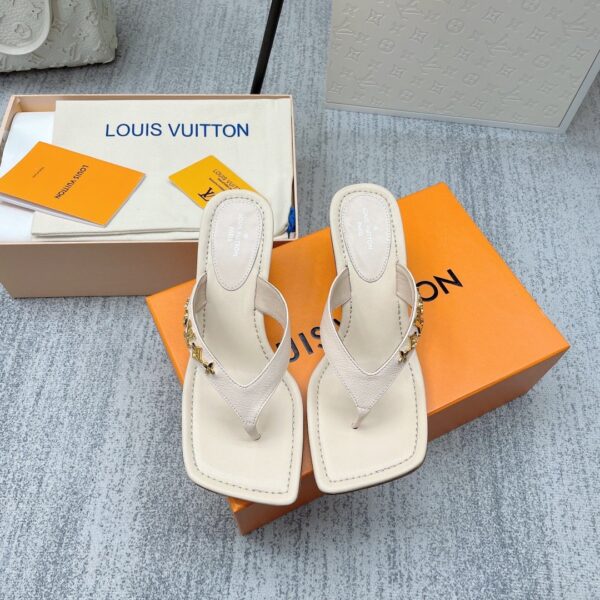 Louis Vuitton Women's Signature Thong Beige For Women LV