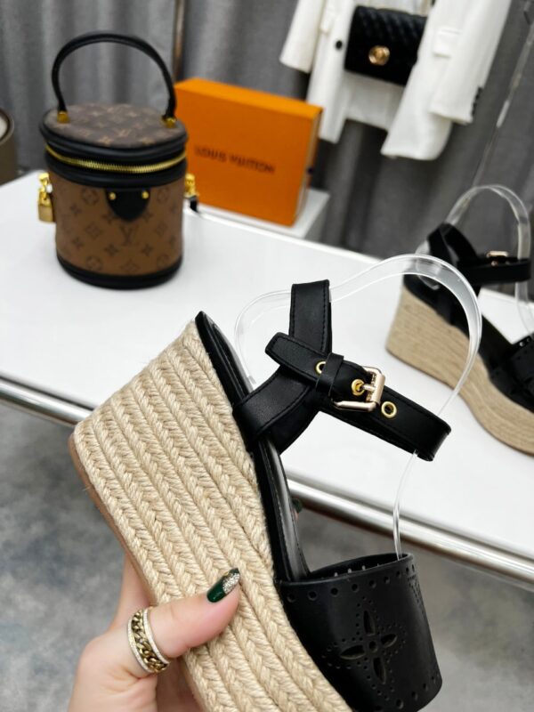 Louis Vuitton Women's Starboard Wedge Sandal Black For Women LV