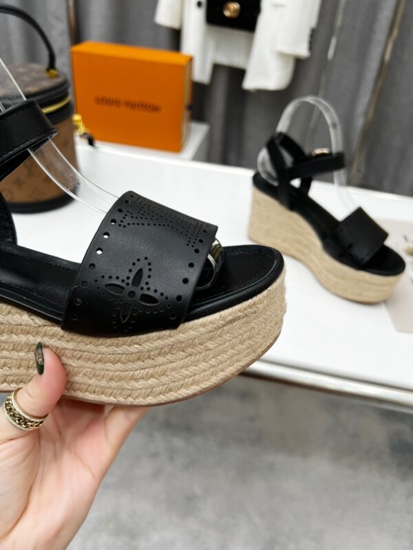 Louis Vuitton Women's Starboard Wedge Sandal Black For Women LV