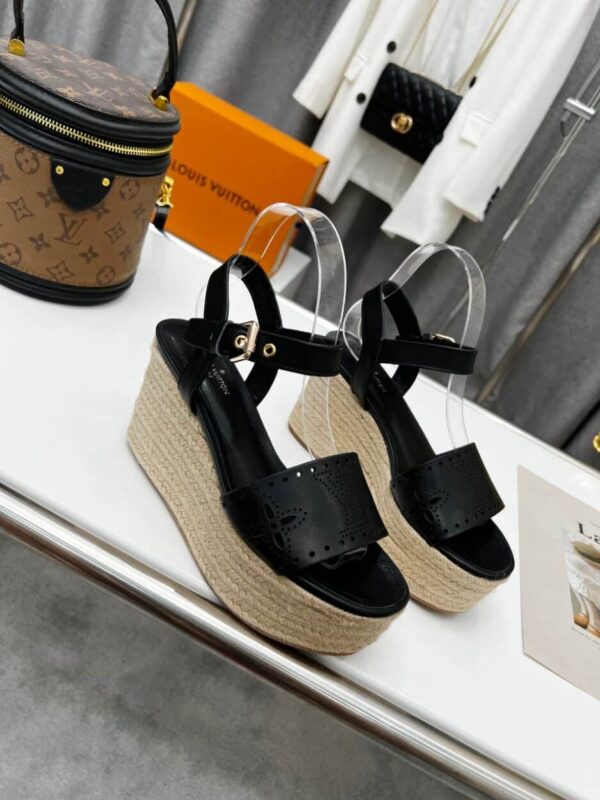 Louis Vuitton Women's Starboard Wedge Sandal Black For Women LV