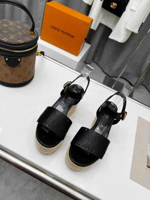 Louis Vuitton Women's Starboard Wedge Sandal Black For Women LV