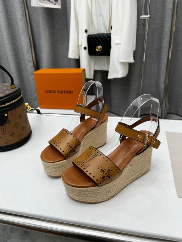 Louis Vuitton Women's Starboard Wedge Sandal Brown For Women LV 1A9PLN