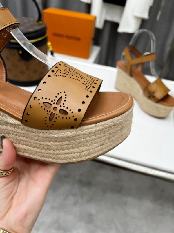 Louis Vuitton Women's Starboard Wedge Sandal Brown For Women LV 1A9PLN
