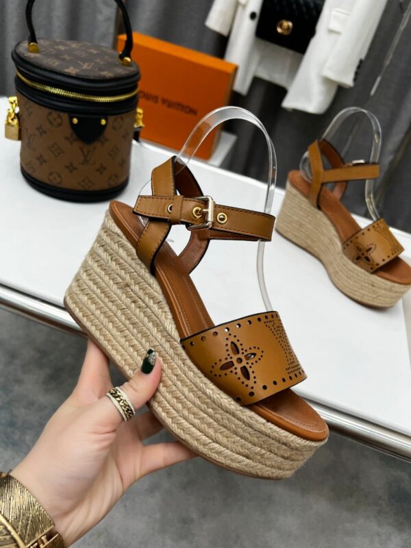 Louis Vuitton Women's Starboard Wedge Sandal Brown For Women LV 1A9PLN
