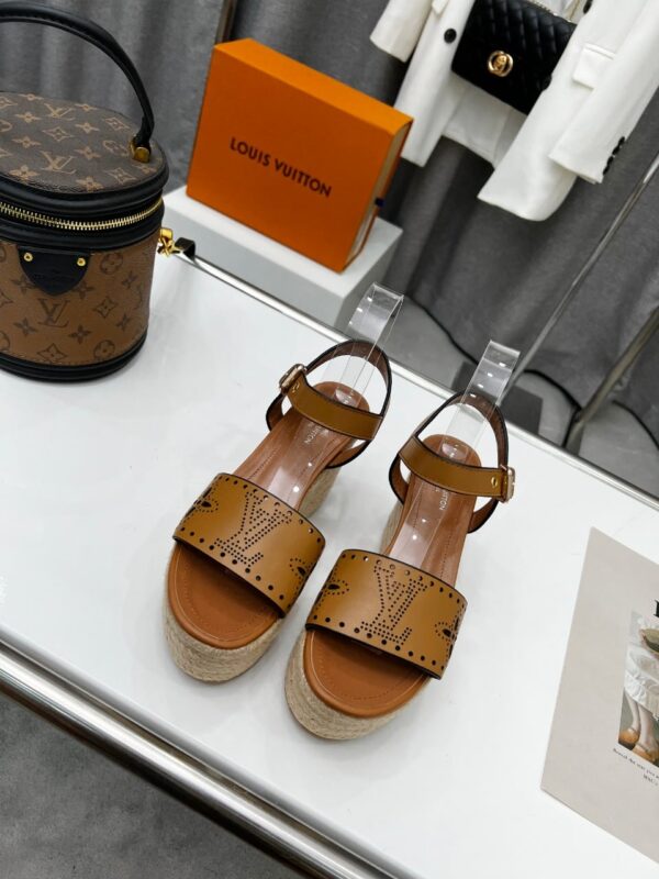 Louis Vuitton Women's Starboard Wedge Sandal Brown For Women LV 1A9PLN