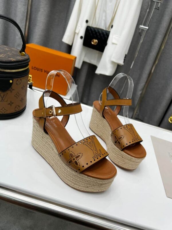 Louis Vuitton Women's Starboard Wedge Sandal Brown For Women LV 1A9PLN