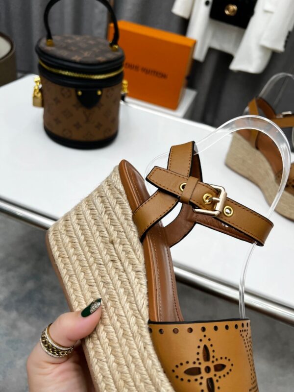 Louis Vuitton Women's Starboard Wedge Sandal Brown For Women LV 1A9PLN