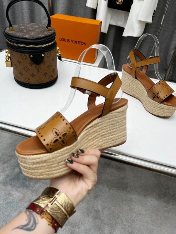 Louis Vuitton Women's Starboard Wedge Sandal Brown For Women LV 1A9PLN