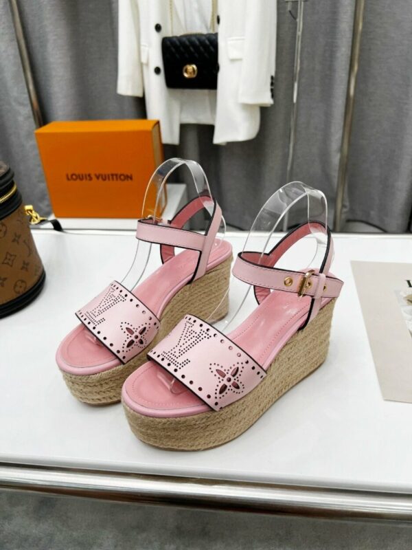 Louis Vuitton Women's Starboard Wedge Sandal Pink For Women LV
