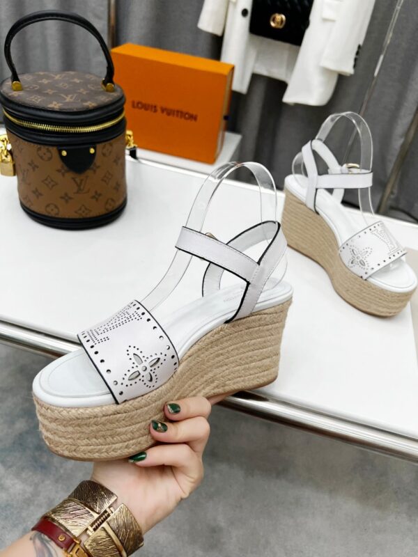 Louis Vuitton Women's Starboard Wedge Sandal White For Women LV 1A9PKT