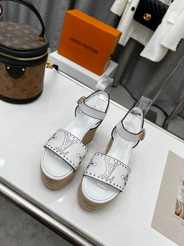 Louis Vuitton Women's Starboard Wedge Sandal White For Women LV 1A9PKT