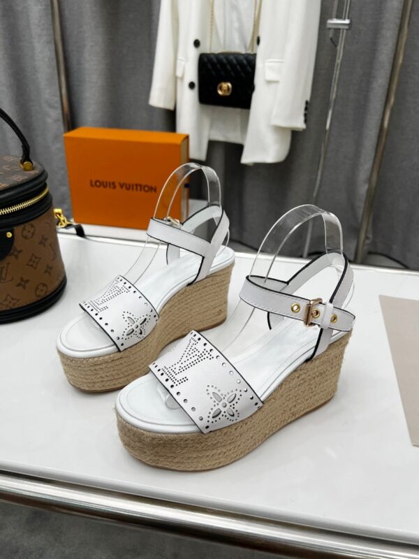 Louis Vuitton Women's Starboard Wedge Sandal White For Women LV 1A9PKT
