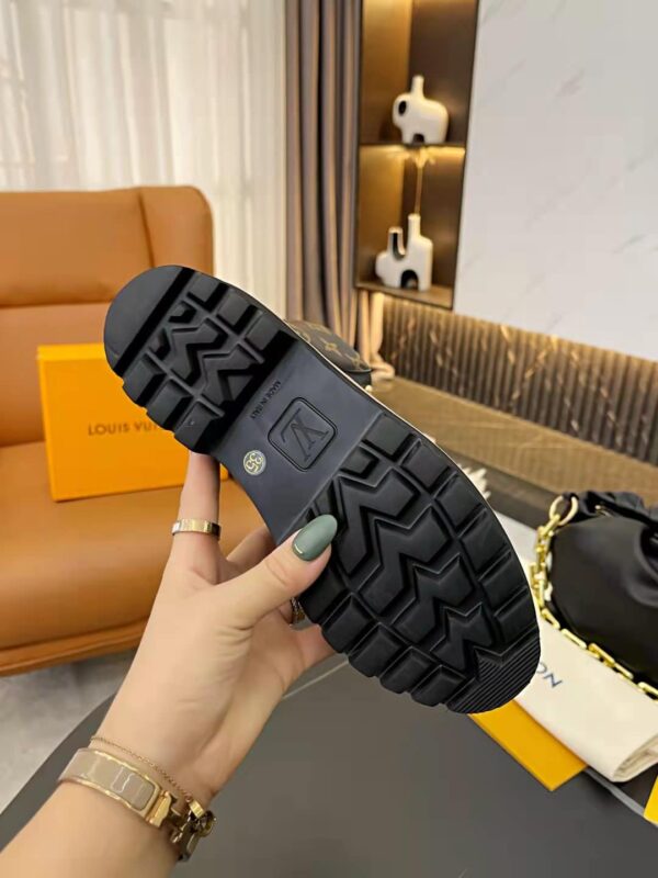 Louis Vuitton Women's Territory Flat Military Boot Black For Women LV 1A958N