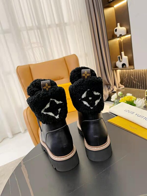 Louis Vuitton Women's Territory Flat Military Boot Black For Women LV