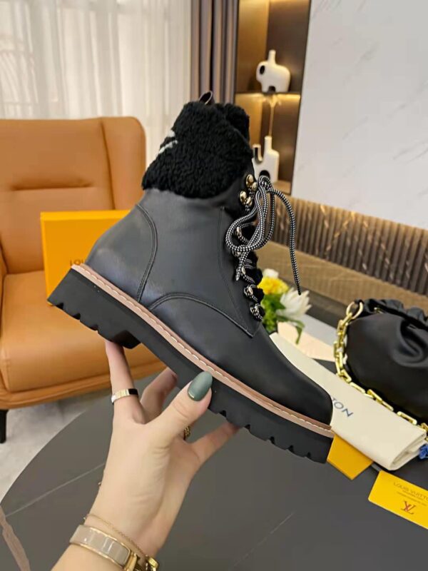 Louis Vuitton Women's Territory Flat Military Boot Black For Women LV