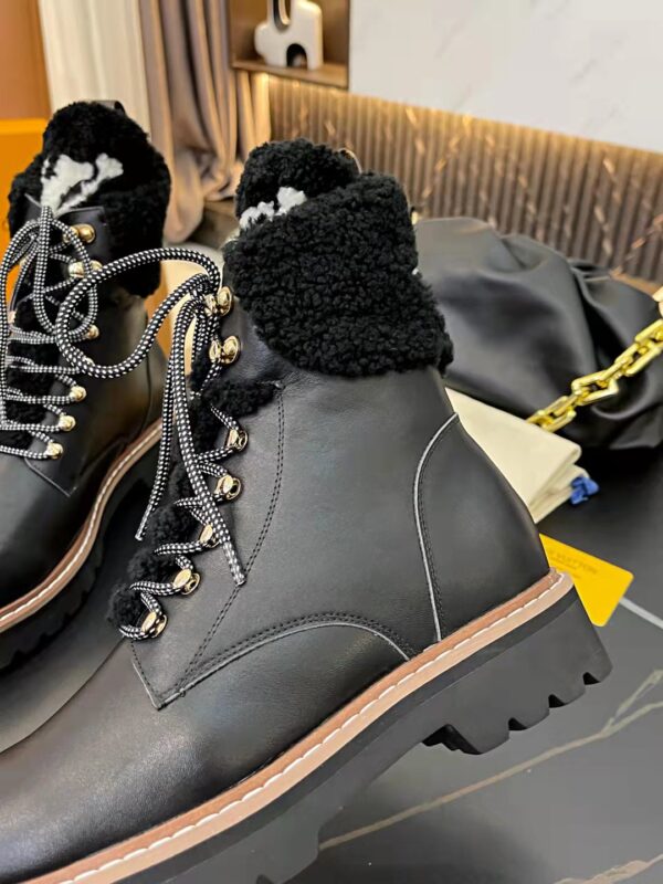 Louis Vuitton Women's Territory Flat Military Boot Black For Women LV