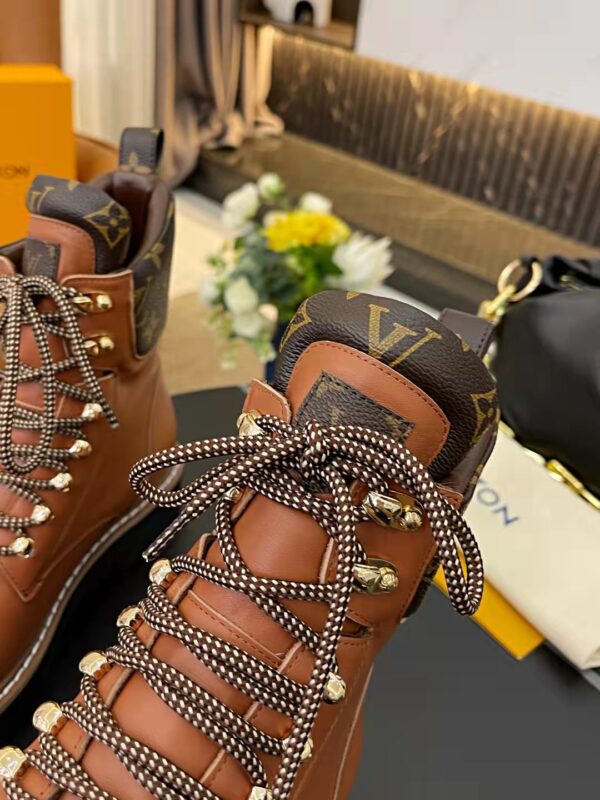 Louis Vuitton Women's Territory Flat Military Boot Brown For Women LV