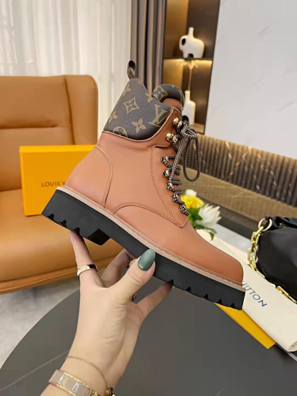Louis Vuitton Women's Territory Flat Military Boot Brown For Women LV