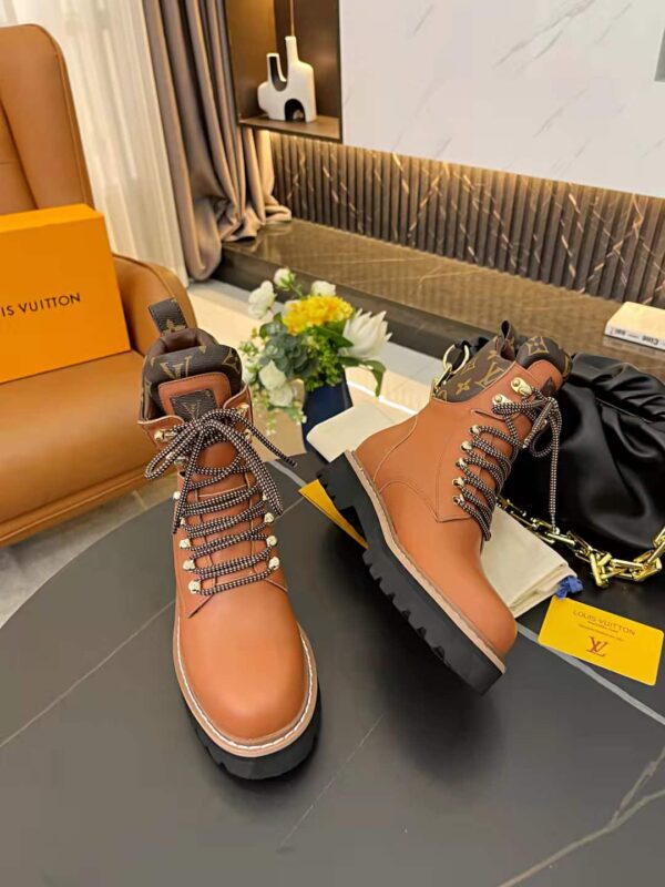 Louis Vuitton Women's Territory Flat Military Boot Brown For Women LV