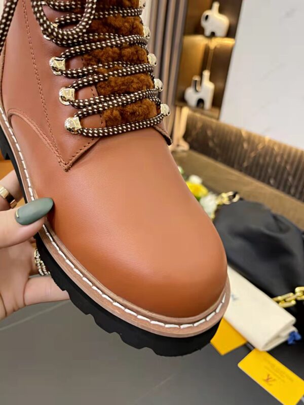 Louis Vuitton Women's Territory Flat Military Boot Brown For Women LV